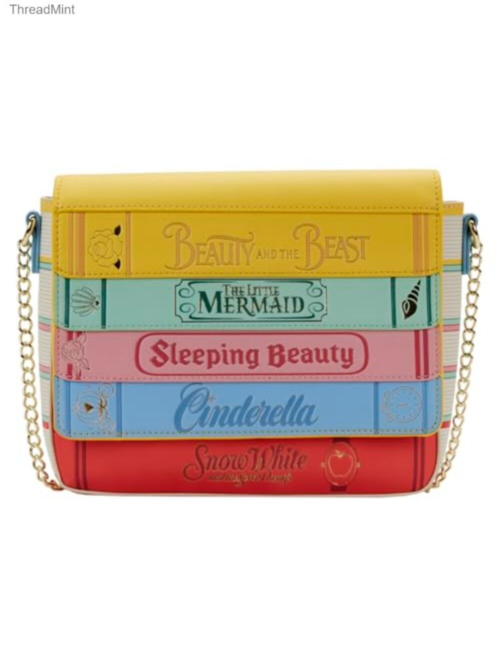 Disney Princess Books Classics Crossbody Bag Faux Leather Vegan Purse